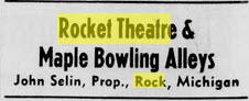 Rocket Theater - 21 Oct 1953 Maybe Part Of Bowling Alley